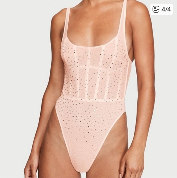 Vitoria's SecretVERY SEXYSugar Coated Rhinestone WickedCorset Teddy - Picture 11 of 11